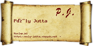 Pély Jutta névjegykártya